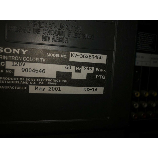 Sony Wega Trinitron KV-36XBR450 Retro Gaming Mint Condition 36 inch HDTV Ready